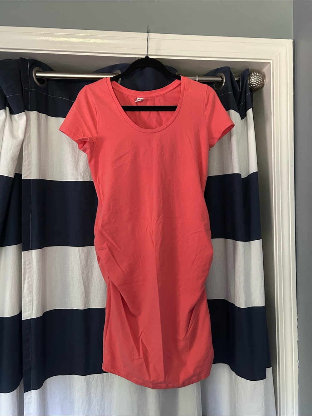 Women’s maternity Coral Short Sleeve Dress